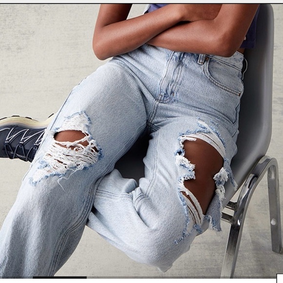 Pacsun Sz 25 (3) '90s Boyfriend Jeans High Rise Straight Leg Women’s Distressed - Picture 12 of 12